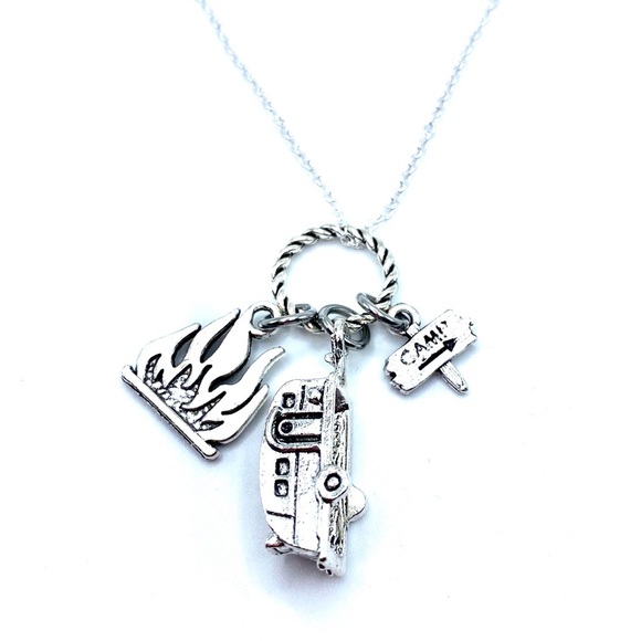Camping Charm Necklace RV Road Trip - Picture 4 of 8